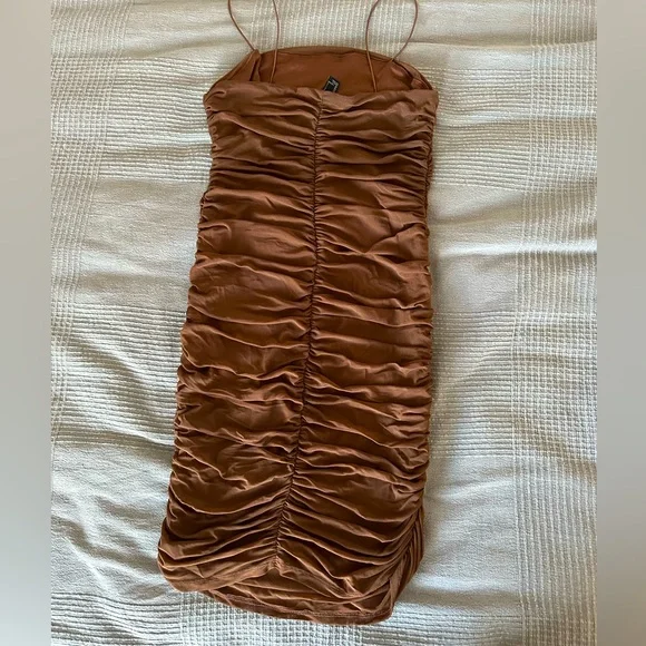 Forever 21 brown mesh mini dress - Picture 2 of 8